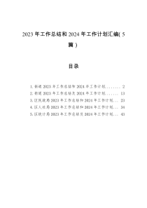 2023年工作总结和2024年工作计划汇编（5篇）