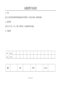 汽车配件行业问题报警升级流程