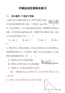 高一物理牛顿运动定律综合测试题