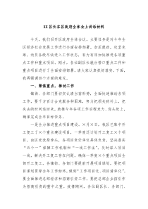 XX区长在区政府全体会上讲话材料