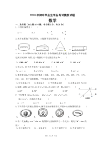 2018北师大版初中数学模拟试卷(附答案)