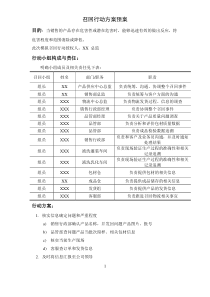 产品召回模拟演练记录