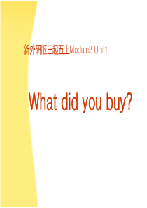 M2U1+What+did+you+buy+PPT课件