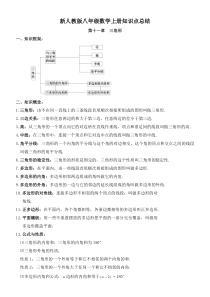 新人教版八年级数学上册知识点总结