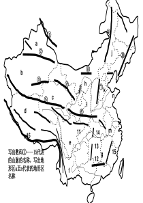 八年级中国地理空白地图