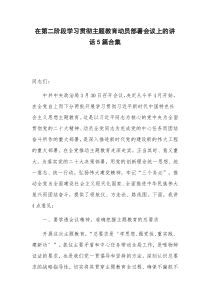 在第二阶段学习贯彻主题教育动员部署会议上的讲话5篇合集