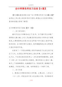 会计师事务所实习总结【4篇】