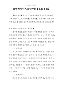 青年教师个人成长计划【汇编4篇】