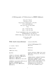 A Bibliography of Publications in IEEE Software