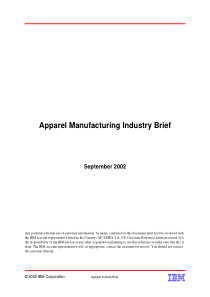 IBM APPAREL INDUSTRY REVIEW