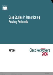 Case Studies in Transitioning Routing Protocols