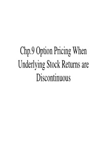 Chp9OptionPricingWhenUnderlyingStockReturnsar