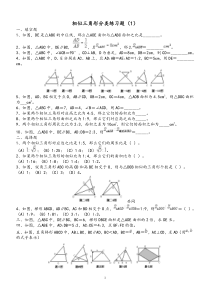 2017中考相似三角形经典练习题及答案