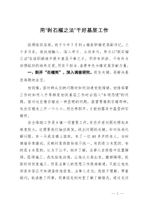 中青班学员到镇（街）体悟实训：用“剥石榴之法”干好基层工作