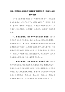 市长,市委统战部部长在主题教育专题学习会上的研讨发言材料合集