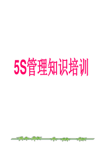 5S培训(理论教材)