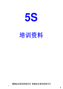 5S培训教材-小企业精华版