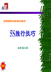 5S培训资料-5S的推行技巧