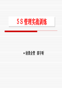 5S实战训练