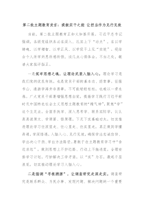 第二批主题教育发言提振实干之能让担当作为见行见效