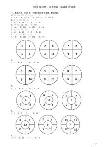 2008年北京公务员考试《行测》（应届）word版本