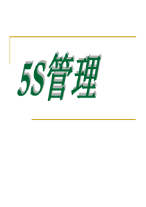 5S标准