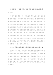 专题党课夯实铸牢中华民族共同体意识的思想基础