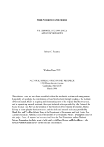 NBER WORKING PAPER SERIES