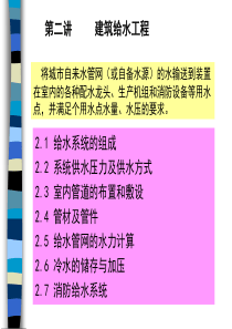 给排水课件 2—建筑给水工程