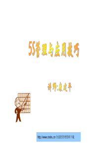 5S管理与应用技巧--zhengsainan