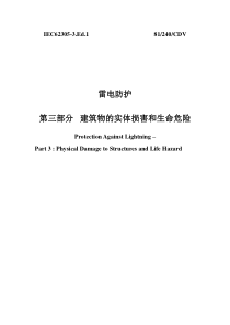 中文版IEC62305-3建筑物的实体损害和生命危险