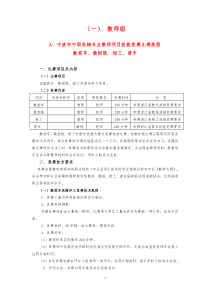 宁波市中职机械专业教师项目技能竞赛比赛规程