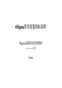 6SIGMA度量指标