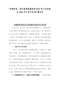 市商务局、县行政审批服务局2023年工作总结及2024年工作计划【2篇文】