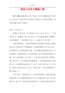 我是小兵作文精编5篇