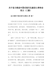 关于奋力推进中国式现代化建设心得体会范文（三篇）