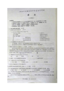 初中语文【9年级下】010.安徽省2018年中考语文试题（图片版，含Word答案）