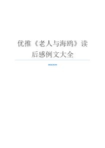 优推《老人与海鸥》读后感例文大全