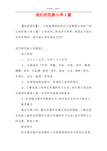 我们的民族小学3篇