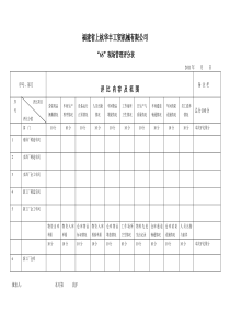 “6S”现场管理评比表