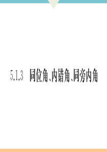 初中数学【7年级下】5.1.3  同位角、内错角