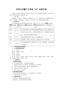 华侨大学厦门工学院“5S”实施方案