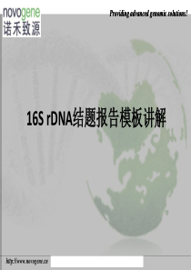 北京诺禾致源_16S_结题报告模板讲解（PDF30页）