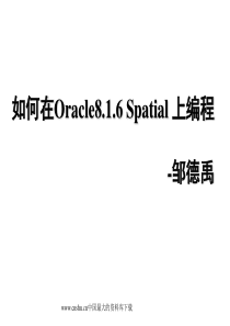 如何在Oracle816Spatial上编程（PPT18）