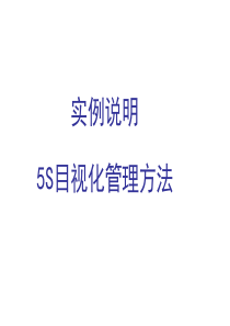 实例说明5S目视化管理方法