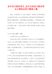 会计实习报告范文_会计认知实习报告范文心得体会范文精选5篇