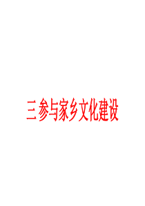 《三 参与家乡文化建设》集体备课ppt课件