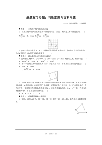 初中数学【8年级下】解题技巧专题：勾股定理与面积问题