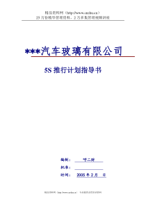 某某汽车玻璃有限公司5S推行计划指导书