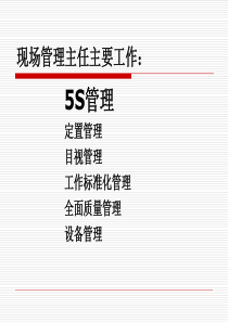 配送中心现场管理主任_5S（PPT92页)